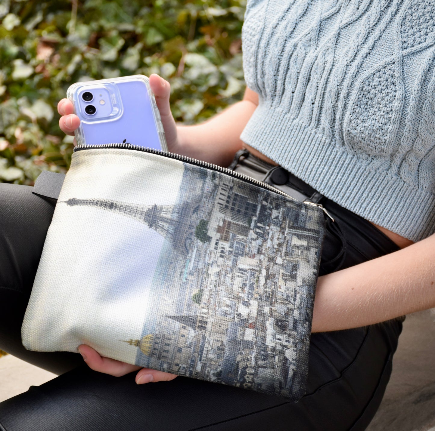 Paris Wristlet Bag - Eiffel Tower Wristlet Handbag