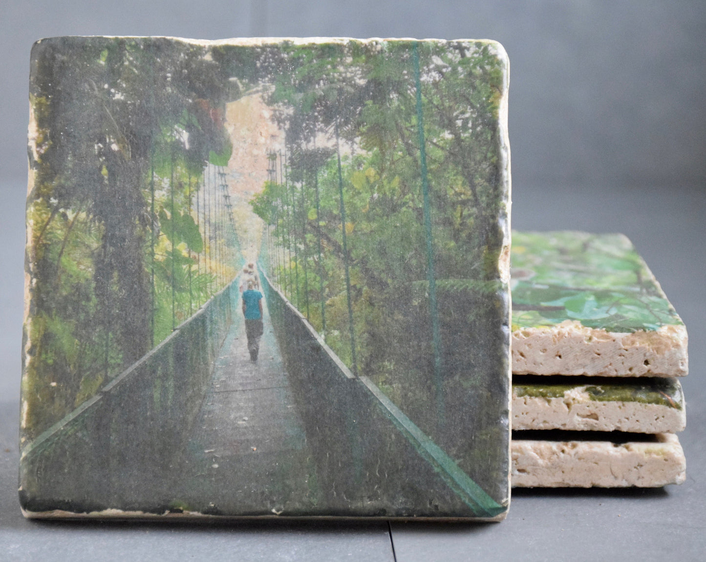 Costa Rica Stone Coasters - Lush Costa Rica Drink Coasters