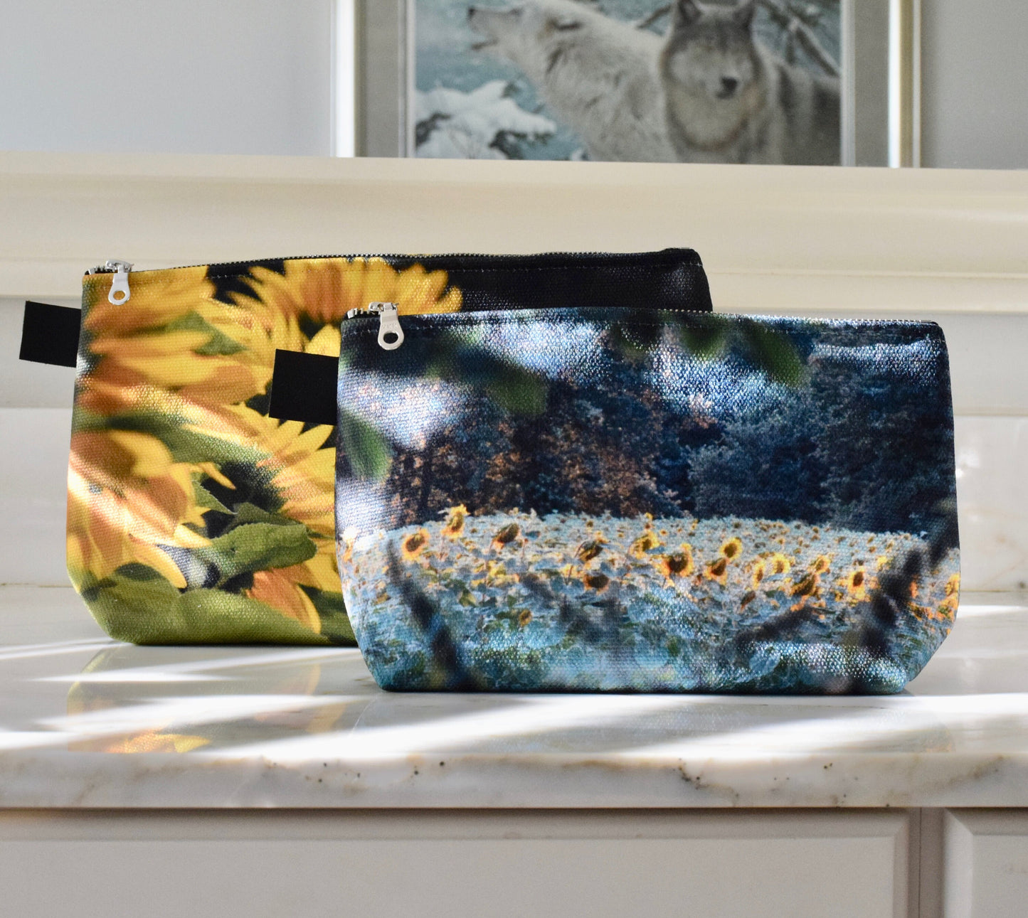 Sunflower Makeup Bag - Travel Makeup Bag