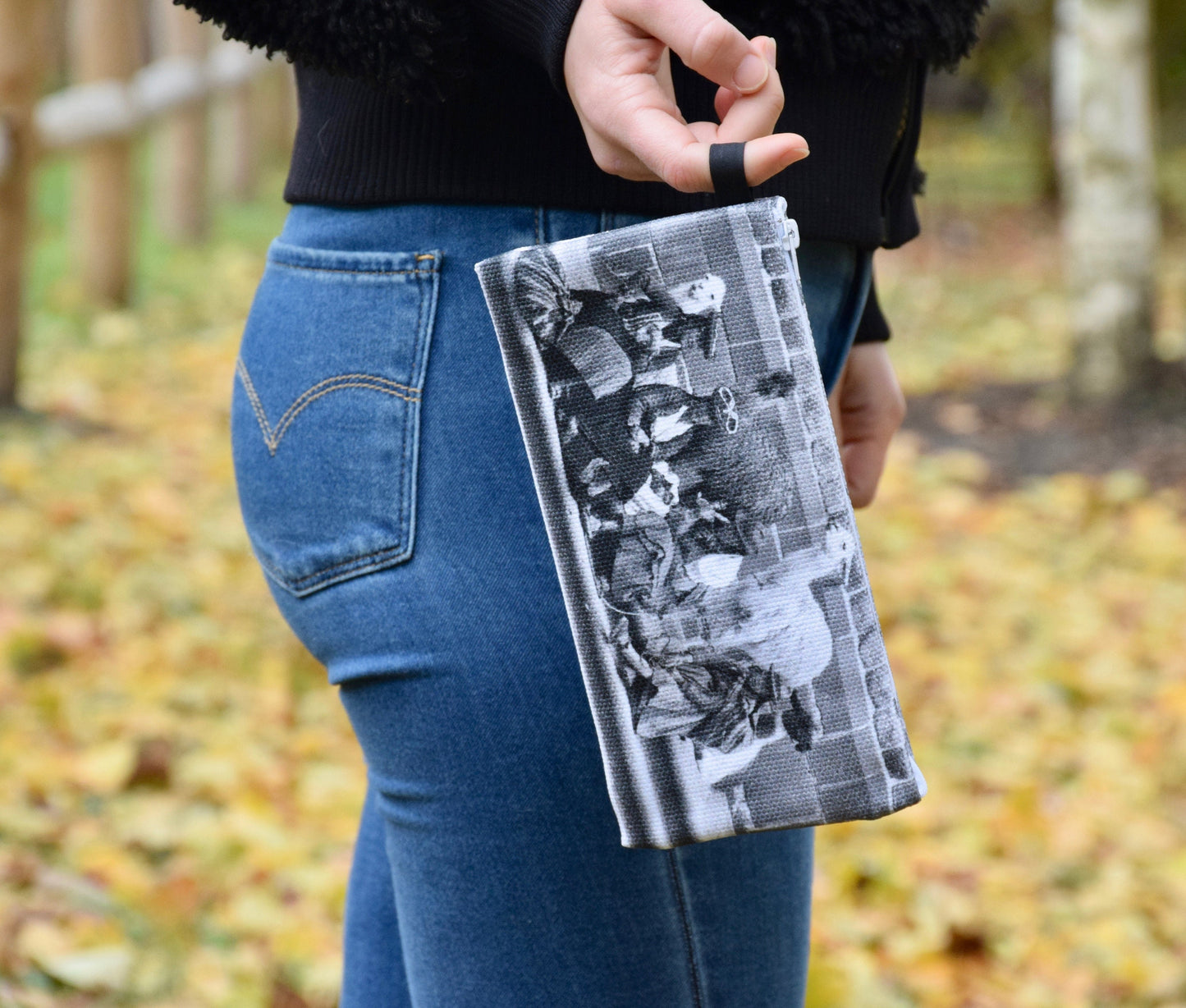 Peru Makeup Bag - Small Makeup Bag with Peruvian Women and Llama's