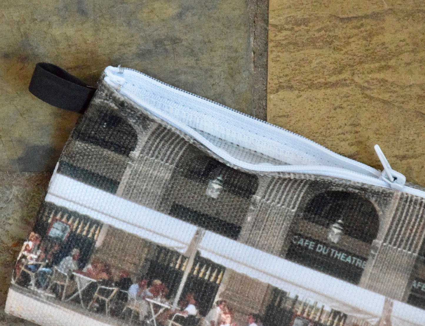 Paris Makeup Bag - Small Makeup Bag with Paris Cafe du Theatre