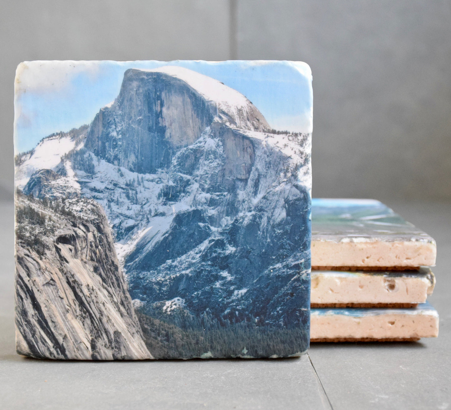 National Parks Stone Coasters - Grand Teton, Yellowstone, Yosemite, Glacier