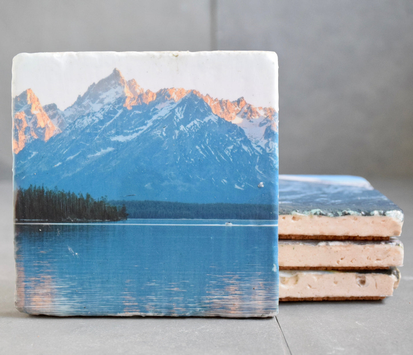 National Parks Stone Coasters - Grand Teton, Yellowstone, Yosemite, Glacier
