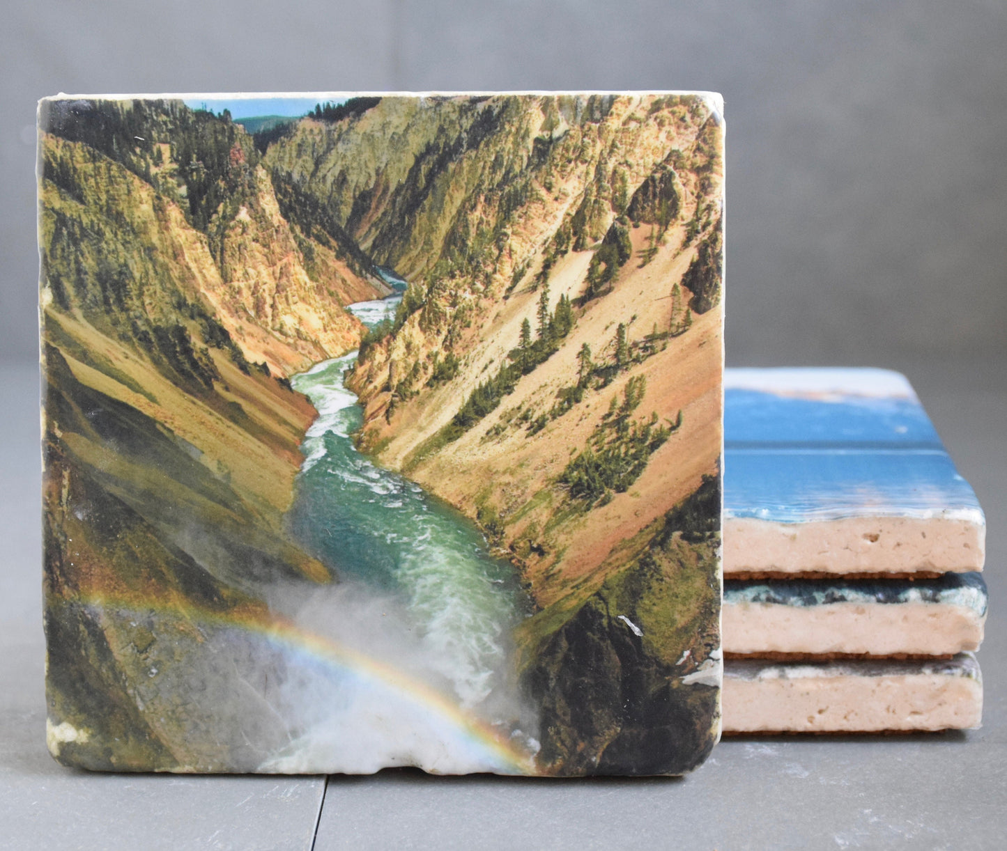 National Parks Stone Coasters - Grand Teton, Yellowstone, Yosemite, Glacier