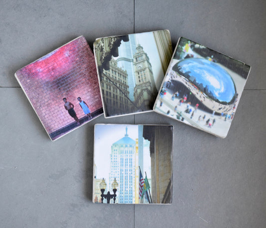 Chicago Stone Coasters - Chicago Drink Coasters