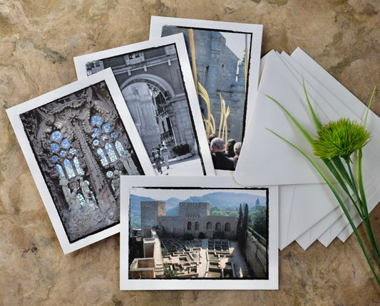 Spain Greeting Cards - Barcelona, Madrid, Alhambra, Semana Santa