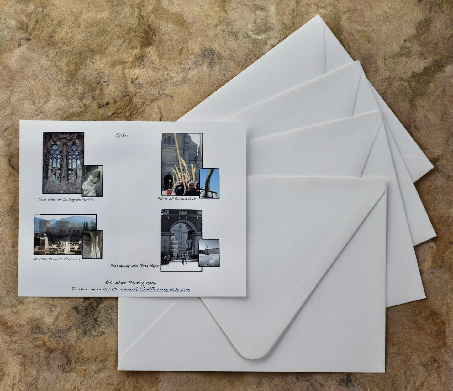 Spain Greeting Cards - Barcelona, Madrid, Alhambra, Semana Santa