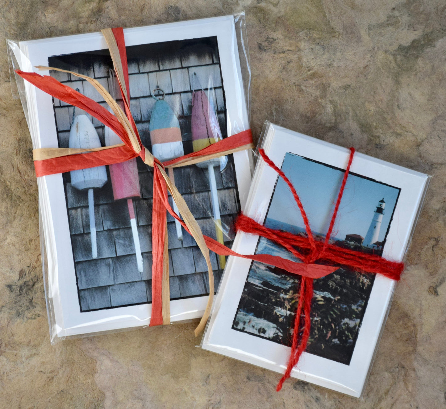 Maine Greeting Cards - Coastal Maine, Lighthouses, Lobster Buoy Cards