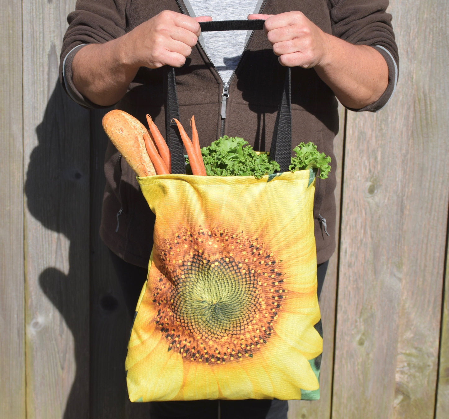 Sunflower Tote Bag - Lined and Unlined Summer Tote Bag