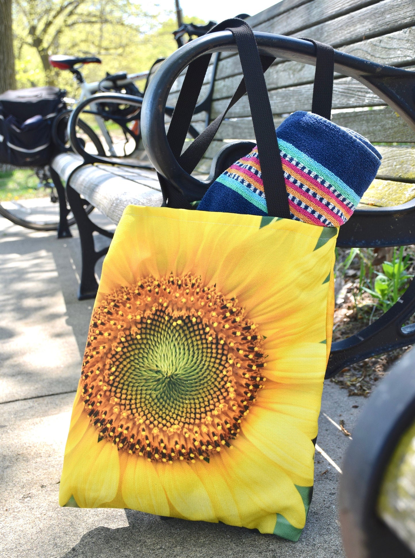 Sunflower Tote Bag - Lined and Unlined Summer Tote Bag