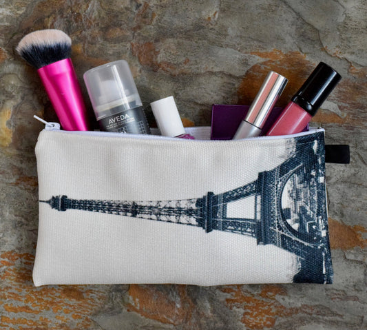 Paris Makeup Bag - Small Makeup Bag Eiffel Tower