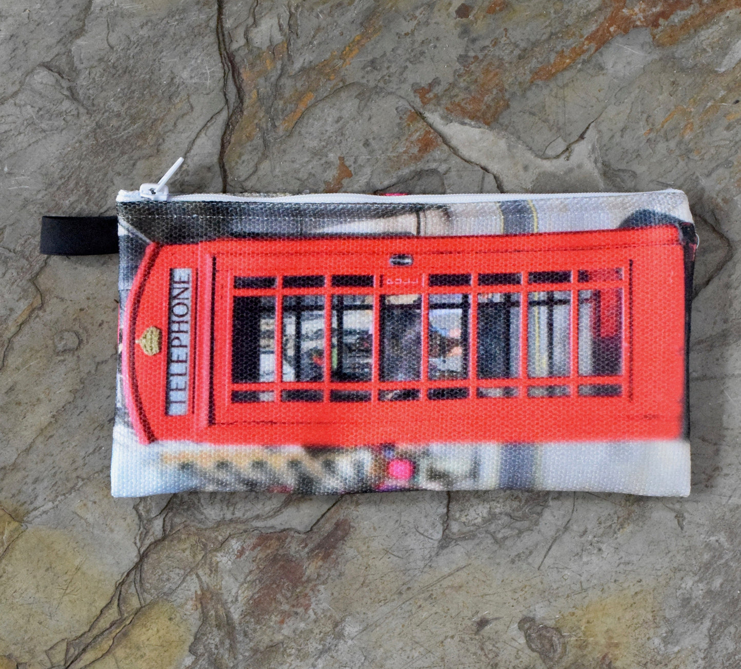 London Makeup Bag - Small Makeup Bag of a London Telephone Booth