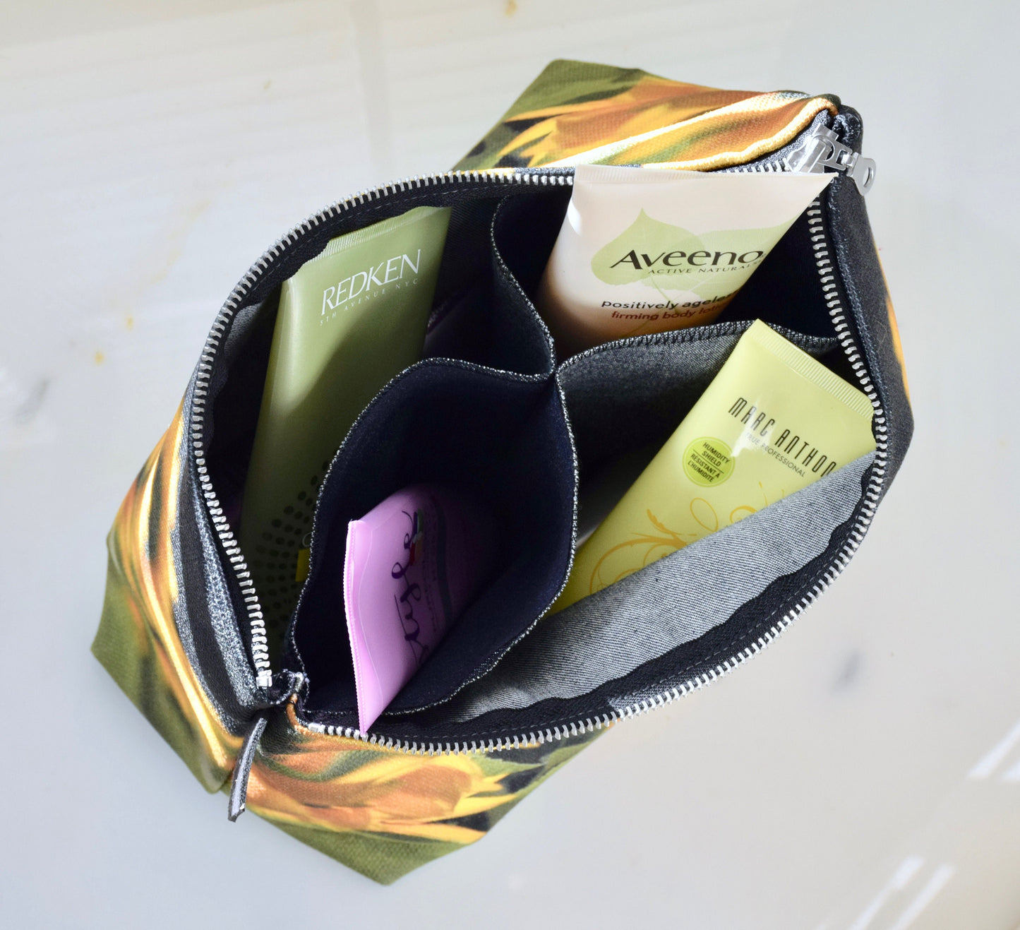 Sunflower Makeup Bag - Travel Makeup Bag