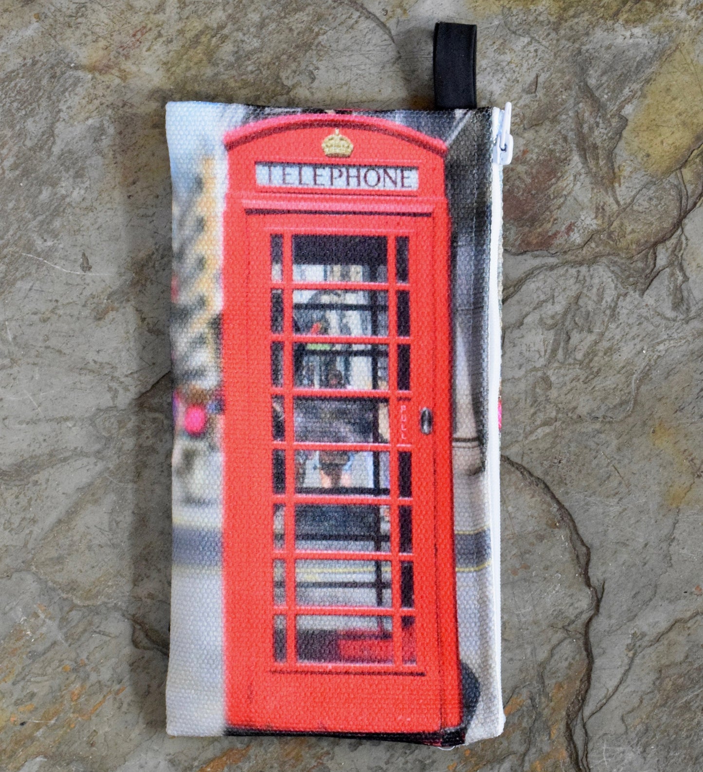 London Makeup Bag - Small Makeup Bag of a London Telephone Booth