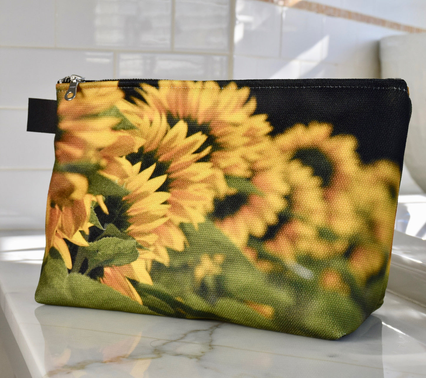 Sunflower Makeup Bag - Travel Makeup Bag