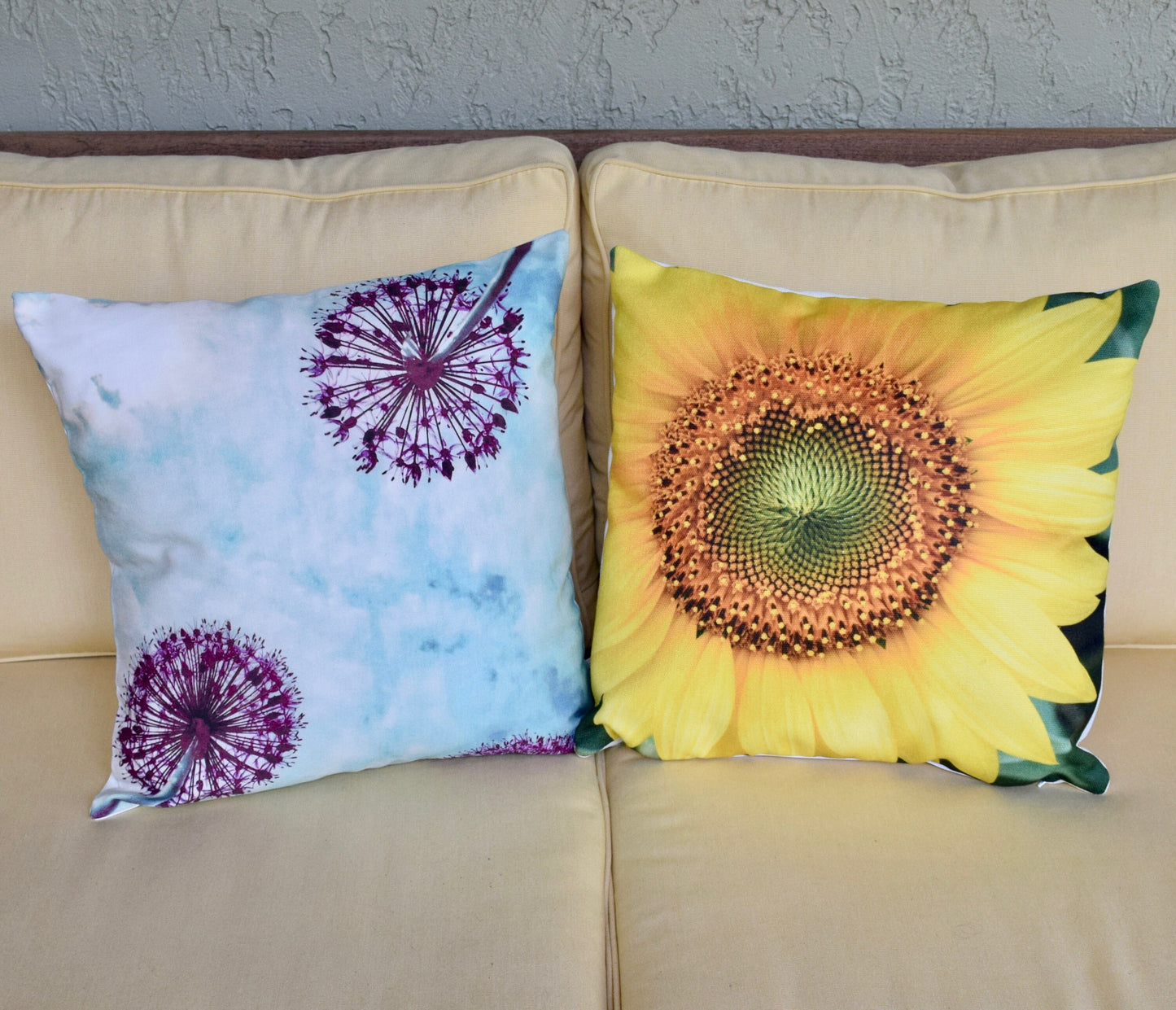 Spring Throw Pillow - Decorative Spring Flowers Pillow and Cover