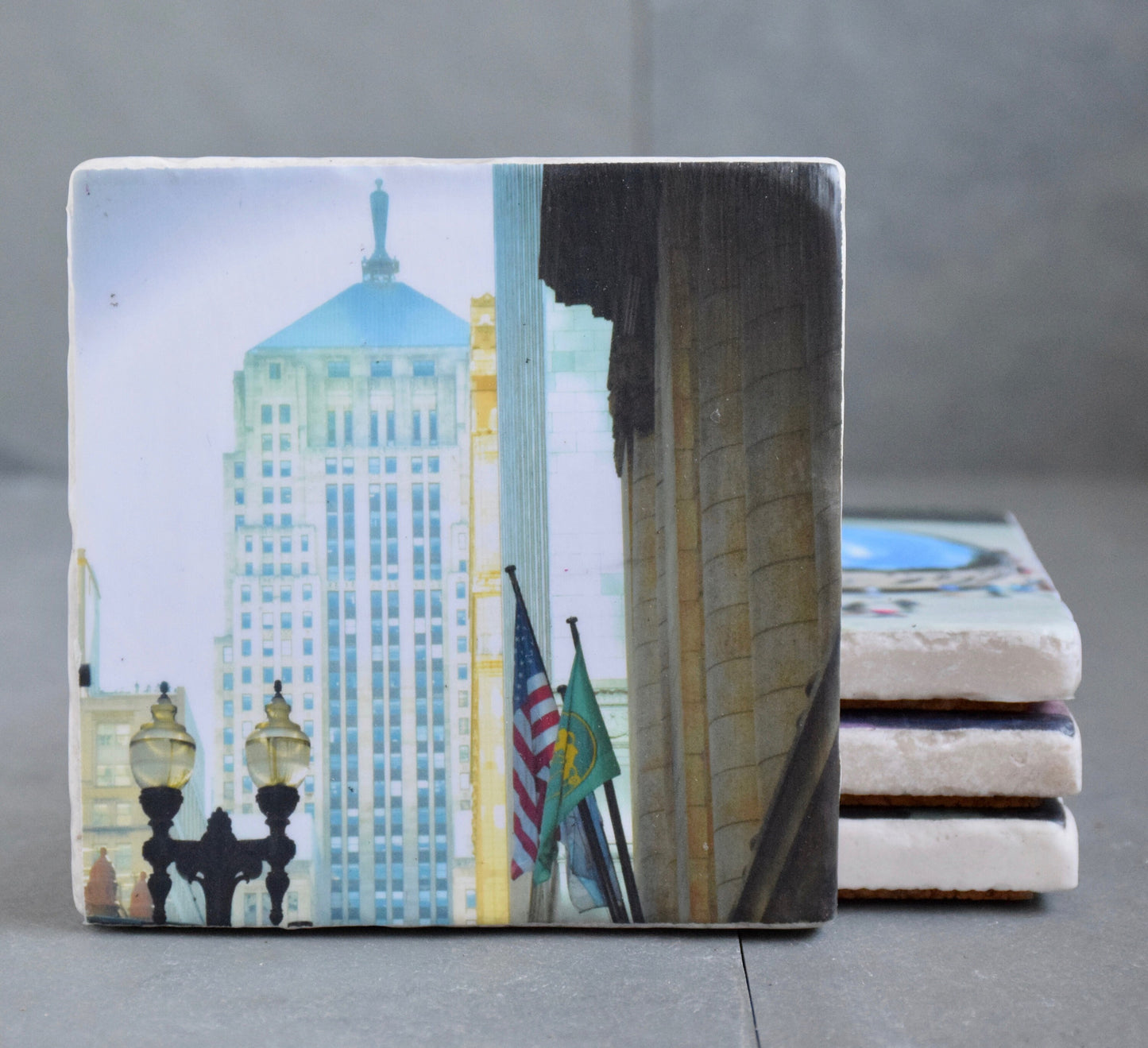 Chicago Stone Coasters - Chicago Drink Coasters