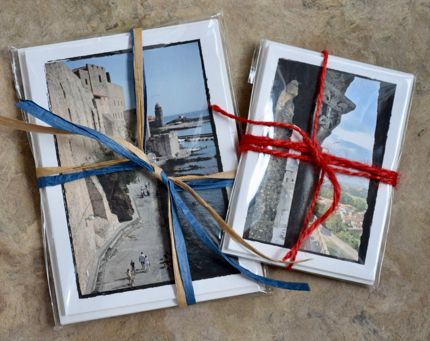 France Greeting Cards - Hand Printed Cards Loire Valley, Carcassonne